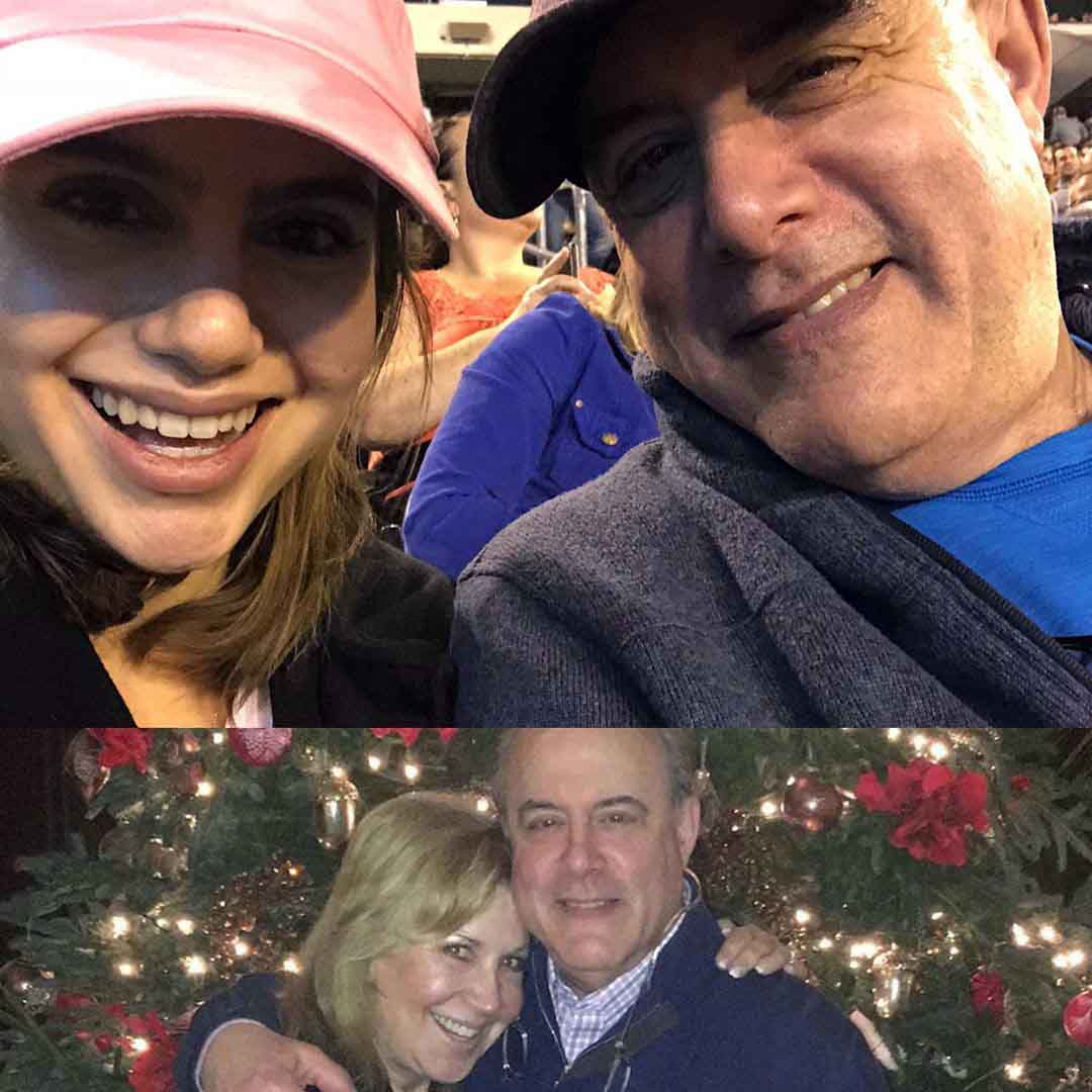 Photo of Sami Gayle and her father an mother in Christmas.